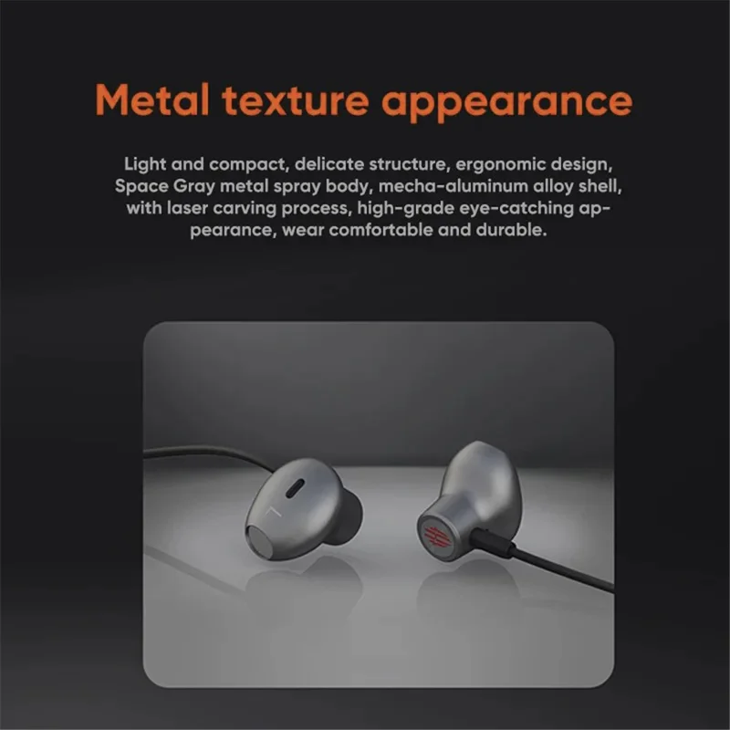 REDMAGIC WH4008 In-Ear Gaming Wired Headset Music Headphone Sports Earphone - Type-C Plug
