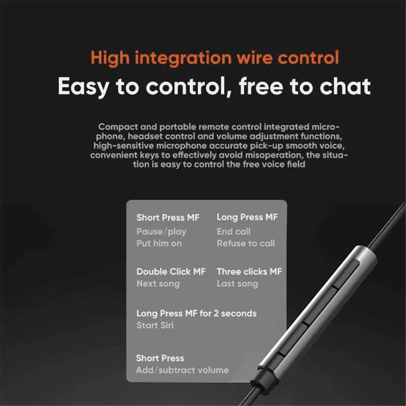 REDMAGIC WH4008 In-Ear Gaming Wired Headset Music Headphone Sports Earphone - Type-C Plug