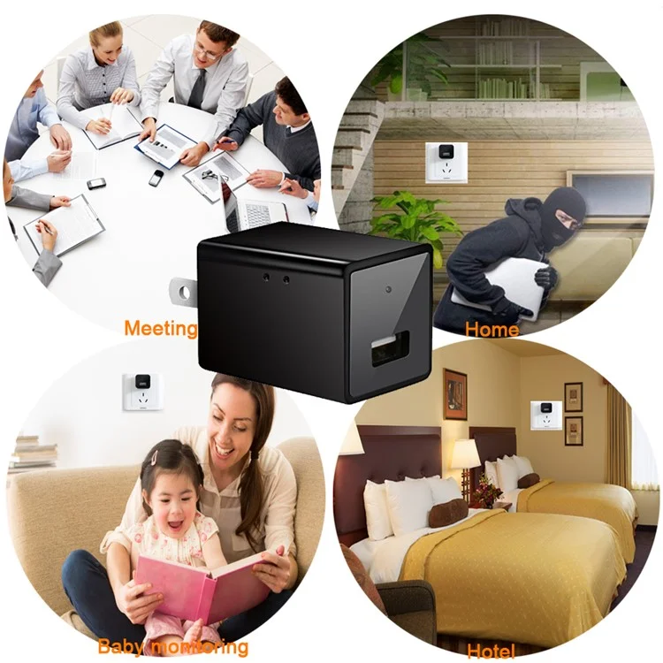 SQ22 Wireless Hidden Wifi Camera Wall Charger Plug Adapter for Home Security - EU Plug