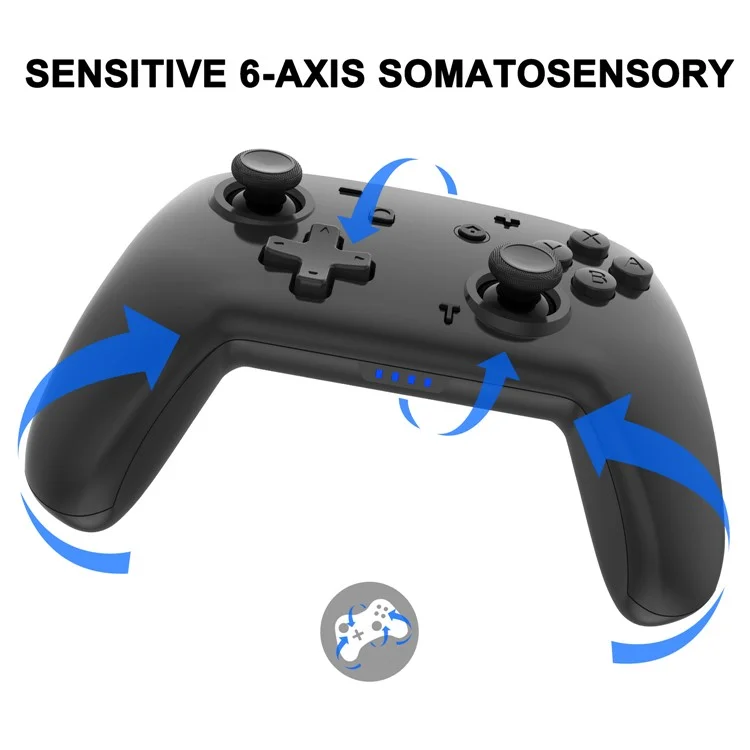 YS06 Wireless Bluetooth-compatible Gamepad Game Vibration Joysticks Controller for Nintendo Switch Pro/Lite  - All Black