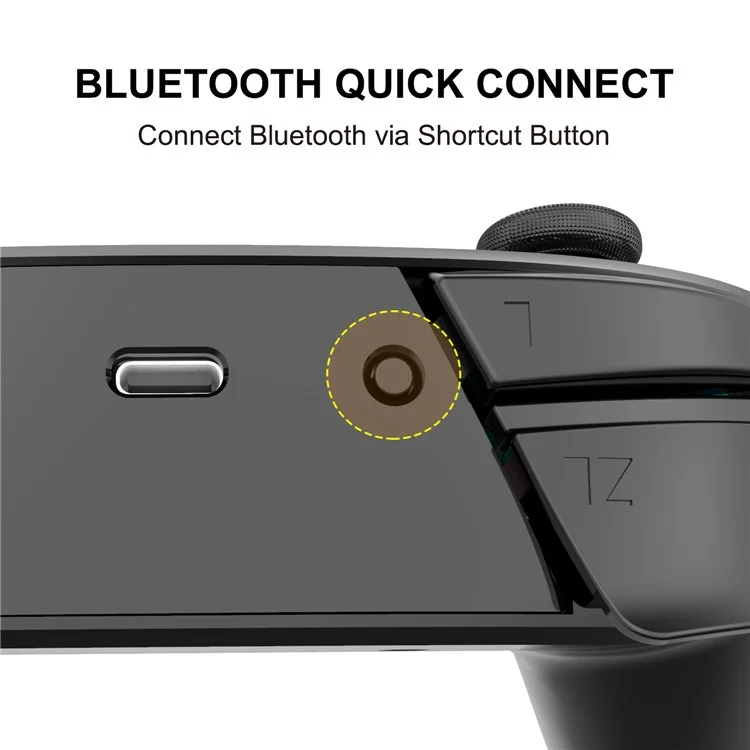 YS06 Wireless Bluetooth-compatible Gamepad Game Vibration Joysticks Controller for Nintendo Switch Pro/Lite  - All Black