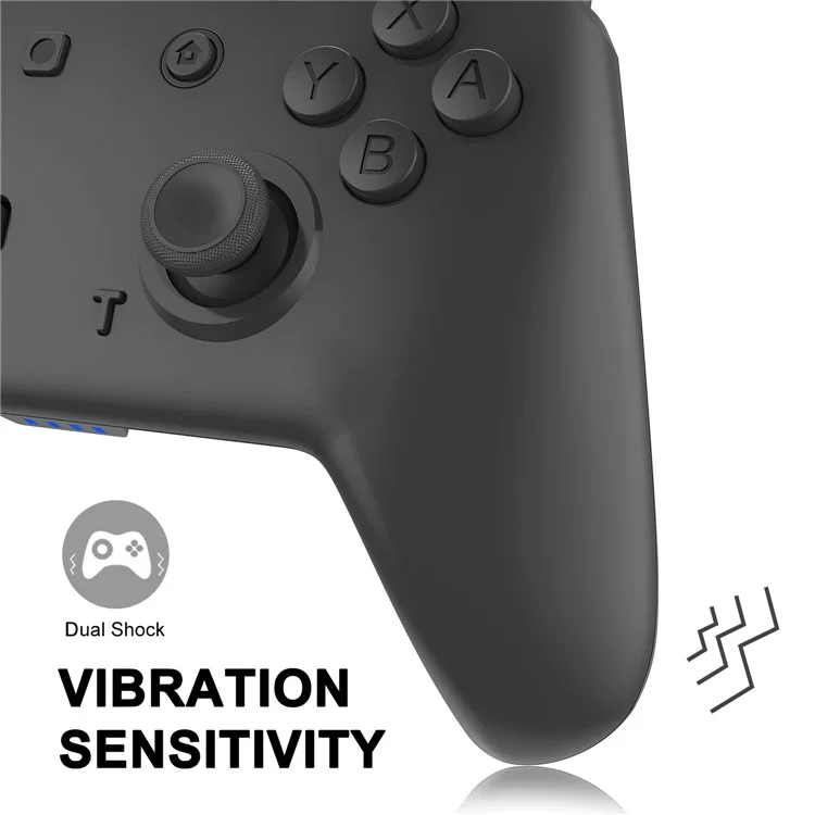 YS06 Wireless Bluetooth-compatible Gamepad Game Vibration Joysticks Controller for Nintendo Switch Pro/Lite  - All Black