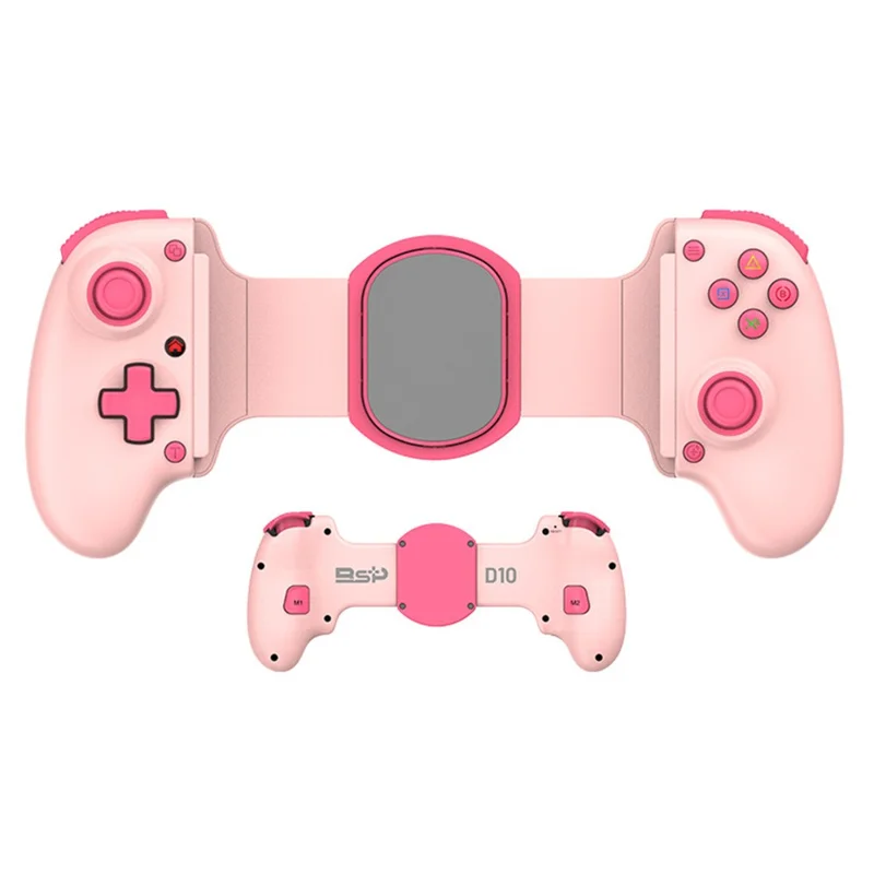 D10 Stretchable Wireless Game Controller Hall-Rocker Handheld Gamepad for Nintendo Switch - Pink