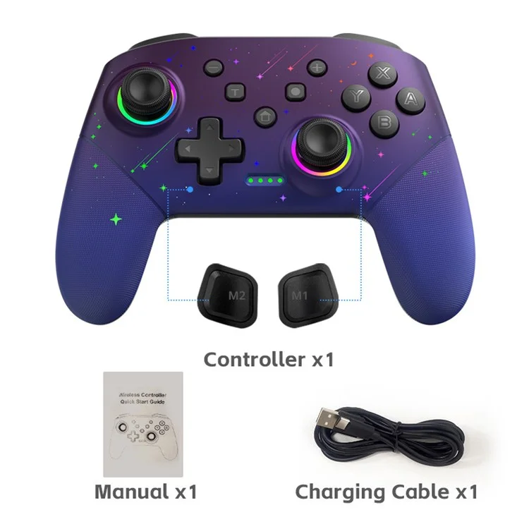 Data Frog S80 Elite Edition Wireless Gamepad Für Nintendo Switch / Lite Schalten / OLED / PC Bluetooth Game Console, Sternmuster