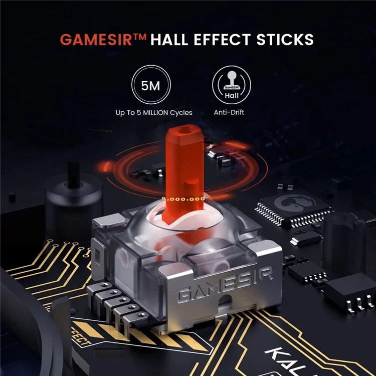 GAMESIR Kaleid para Xbox / Steam / Windows 10 / 11 PC Controlador de Jogo com Fio RGB Light Hall Effect Gamepad