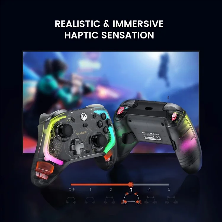 GAMESIR Kaleid para Xbox / Steam / Windows 10 / 11 PC Controlador de Jogo com Fio RGB Light Hall Effect Gamepad