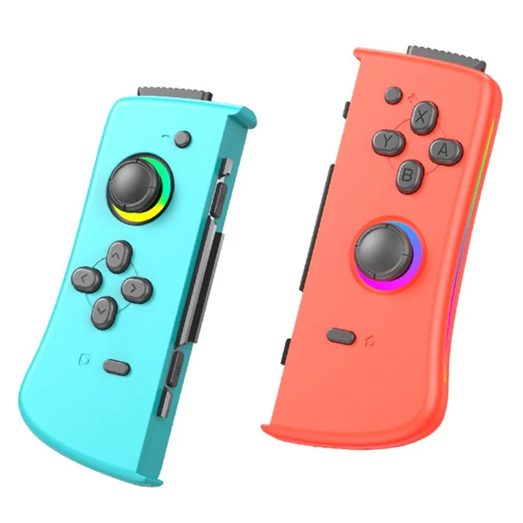 DATA FROG For Nintendo Switch 6-axis Gyro Vibration Joy-Con Controller Bluetooth-compatible Gamepad - Red+Blue