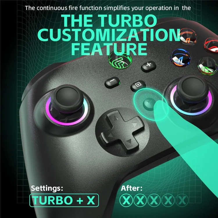 DATA FROG kabellose Bluetooth-Spielkonsole mit Turbo-Funktion für Nintendo Switch / Telefon / Computer