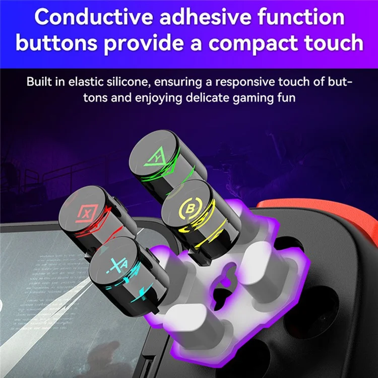 D6DP Wireless Game Controller Stretchable Bluetooth-compatible Phone Gamepad for Nintendo Switch / Phone / PC - White