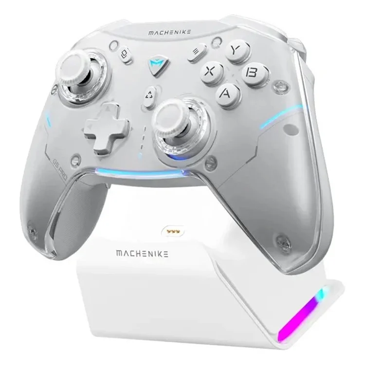 MACHENIKE G5 Pro Max Bluetooth / 2.4G Sem Fio / Gamepad com Fio RGB Light Game Controller com Base de Carregamento - Branco