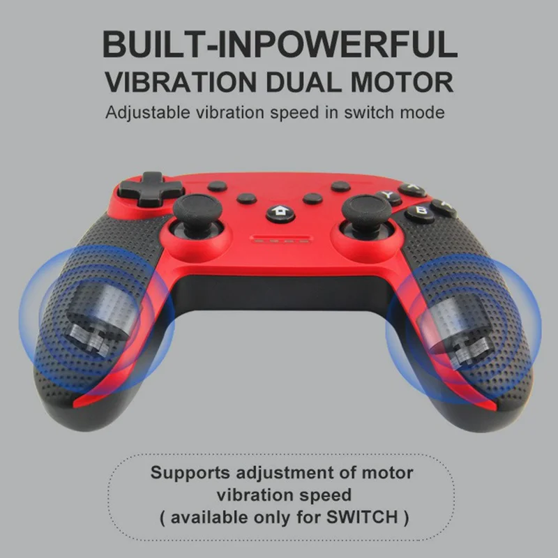 HONSON HS-SW520 Bluetooth-compatible Gamepad NFC 6-Axis Vibration Turbo Game Controller for Nintendo Switch / PC / Android Phone - Yellow