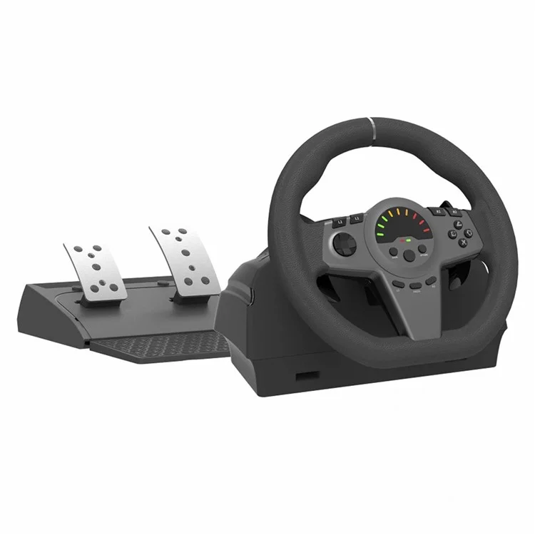 TOPWOLF HS-GT100 Controlador de juego de simulación de volante de coche para Nintendo Switch / Xbox / PS4 / PC + 2 pedales
