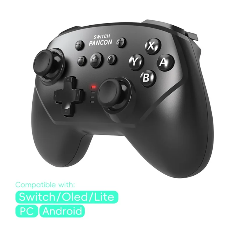DATA FROG Bluetooth-compatible Gamepad 6-Axis Gyro Sensor Turbo Game Controller for Nintendo Switch / PC / Android Phone - Black