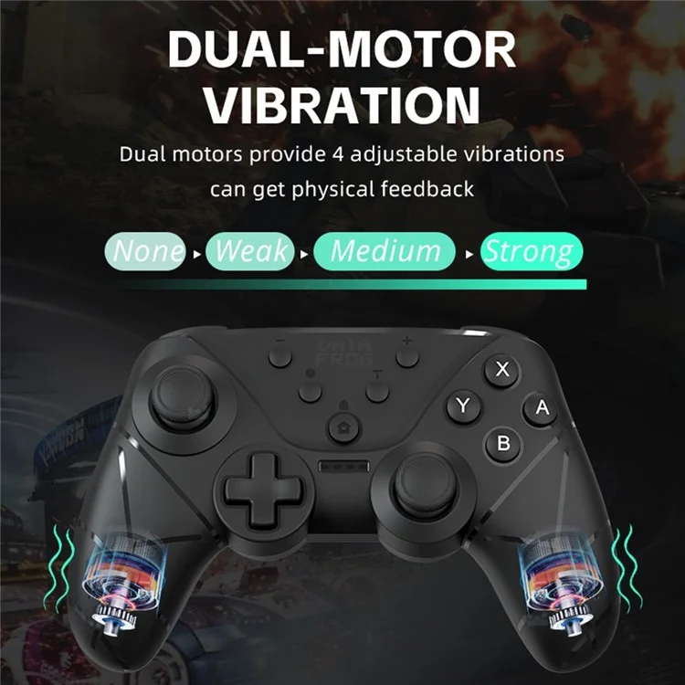 DATA FROG SW778 For Nintendo Switch / Lite / OLED / PC Built-In 6-Axis Gyro Dual Motor Vibration Game Controller