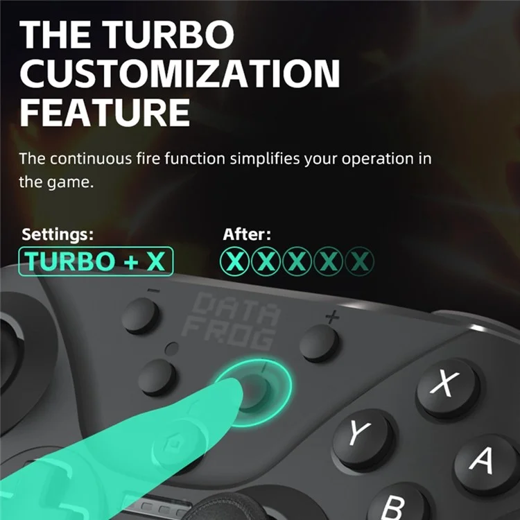 DATA FROG SW778 For Nintendo Switch / Lite / OLED / PC Built-In 6-Axis Gyro Dual Motor Vibration Game Controller