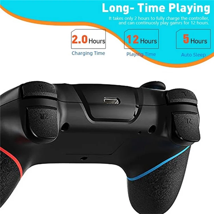 DATA FROG SW01 für Nintendo Switch / Switch Pro / PC-Spielcontroller mit integriertem 6-Achsen-Kreisel - Blau+Rot