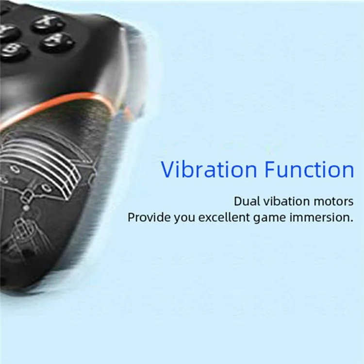 DATA FROG SW01 für Nintendo Switch / Switch Pro / PC-Spielcontroller mit integriertem 6-Achsen-Kreisel - Blau+Rot