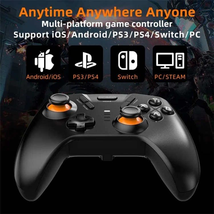 MINGPIN White Tiger S821 Pro Gaming Controller Bluetooth Gamepad für Nintendo Switch / PS4 / Android / iOS / PC / STEAM - Lila