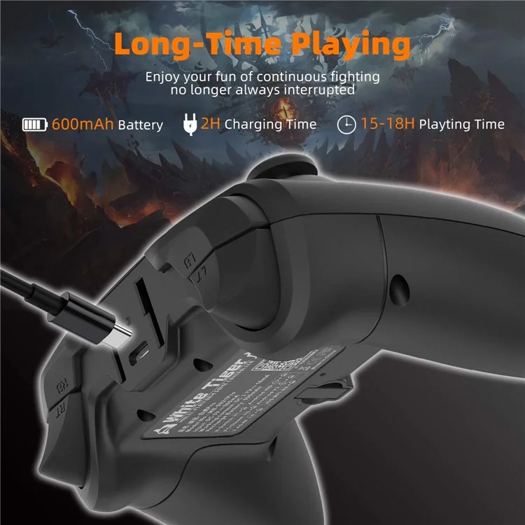 MINGPIN White Tiger S821 Pro Gaming Controller Bluetooth Gamepad für Nintendo Switch / PS4 / Android / iOS / PC / STEAM - Lila