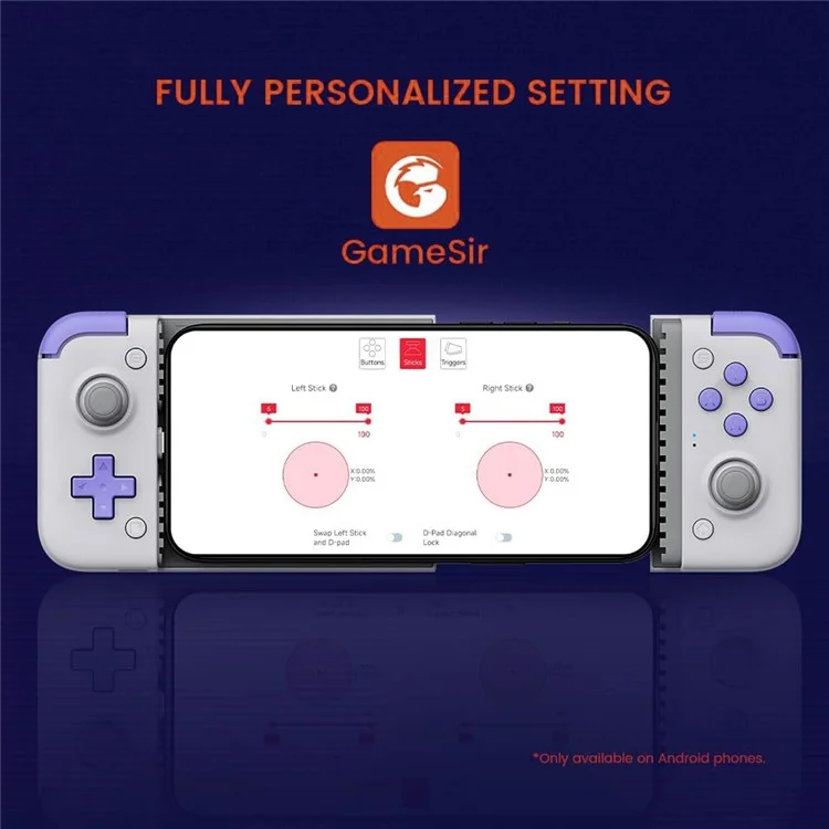 Contrôleur Téléphonique de Jeu Mobile de Type-C Gamesir X2S Pour la Série Iphone 15 / Androïde / Harmonie