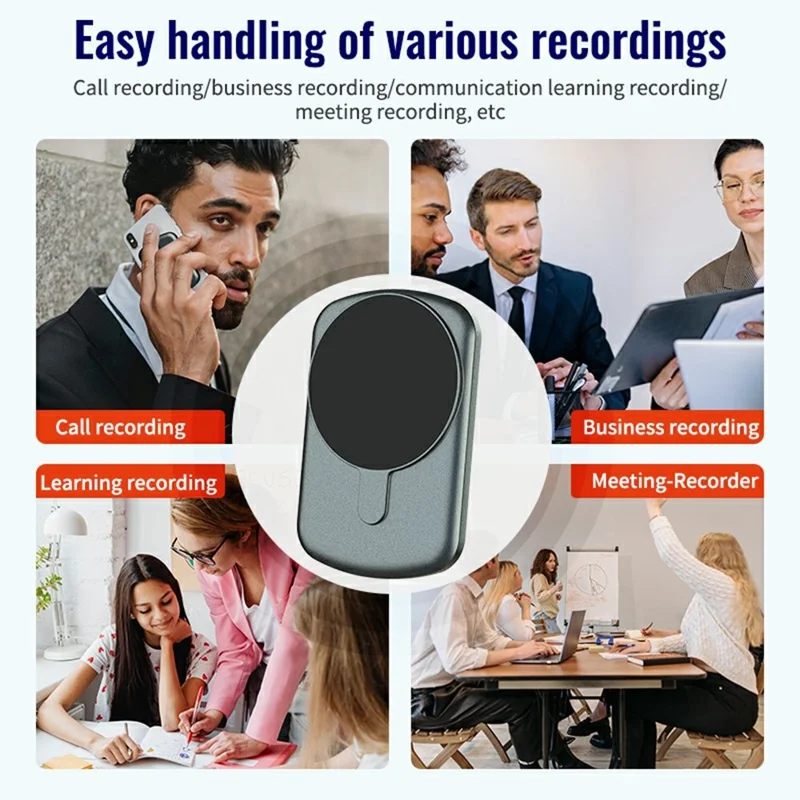 A1 8GB Magnetic Phone Call Recorder Rechargeable Voice-Activated Noise Reduction Audio Recorder