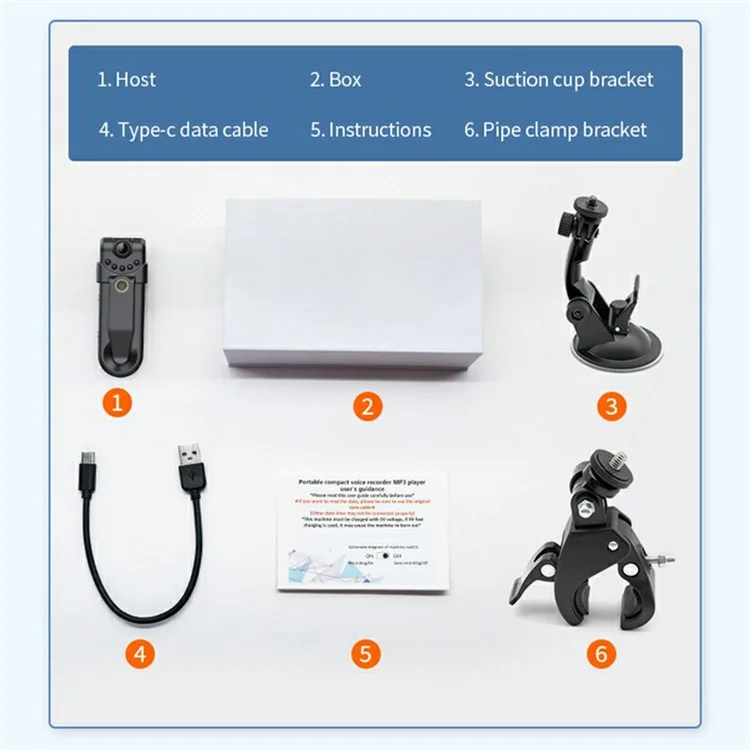C10 32 go HD 1080p Night Vision Camera Sound Video Enregistrement Dossier Clip Clip Design Voice Recorder