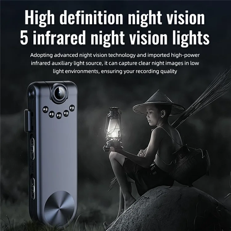 C10 16 go HD 1080p Night Vision Camera Sound Video Enregistrement Dispositif Clip Clip Design Voice Recorder