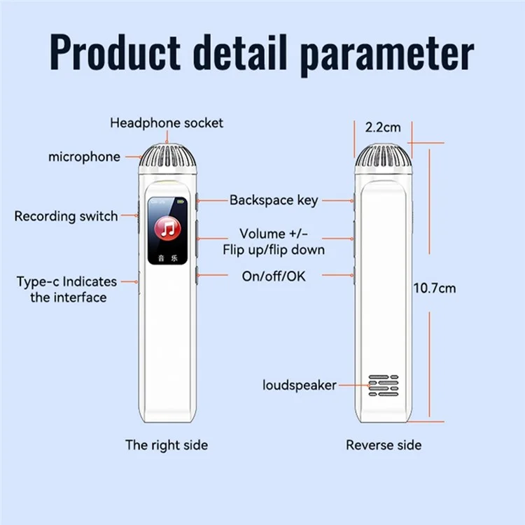 Q99 32GB Digital Audio Voice Recorder MP3 Player Noise Reduction Recording Device