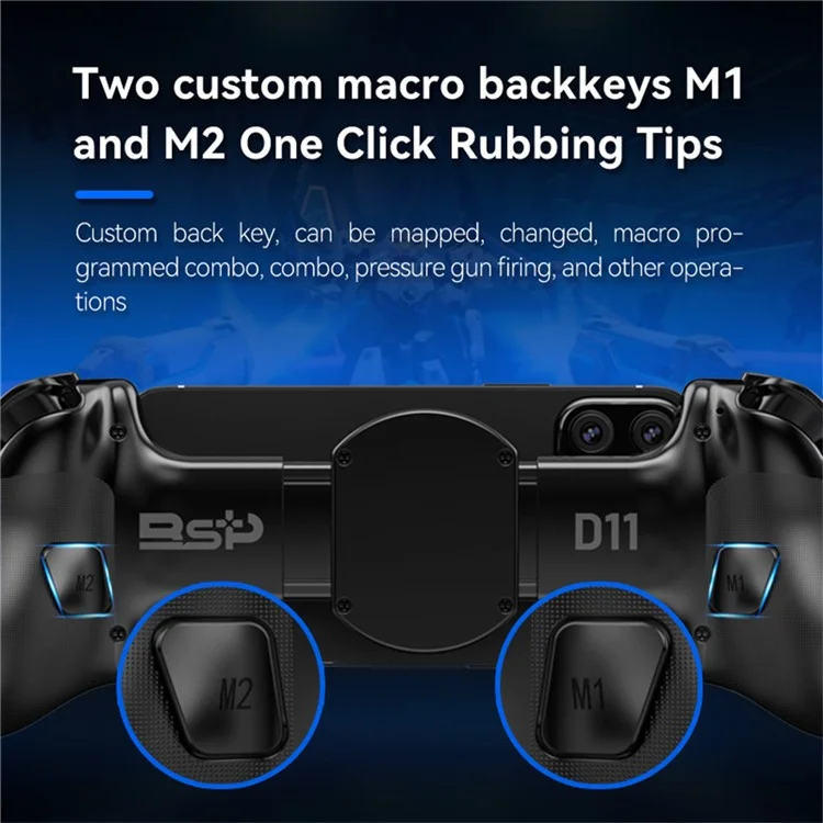 DSP-D11 Bluetooth-compatible Stretchable Game Controller Wireless Gamepad for Nintendo Switch / iOS / Android - Black
