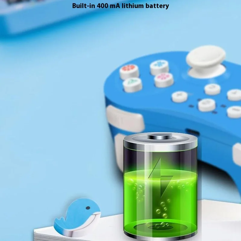 HY-9019 Bluetooth-compatible Gamepad Six-Axis Gyroscope Dual Vibration Game Controller for PS3 / Nintendo Switch / PC / PC360 / Android - White