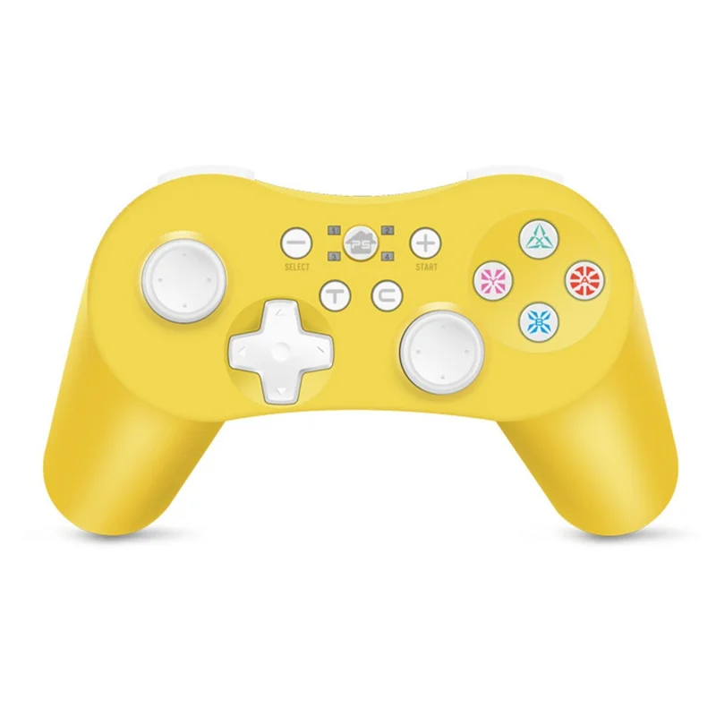 HY-9019 Bluetooth-compatible Gamepad Six-Axis Gyroscope Dual Vibration Game Controller for PS3 / Nintendo Switch / PC / PC360 / Android - Yellow