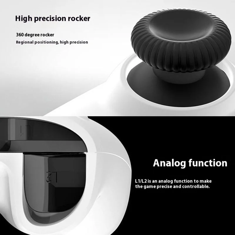 HY-3115 For PS4 / PC Bluetooth-compatible Gamepad Six-Axis Dual Vibration GRB Light Buttons Game Controller - Black