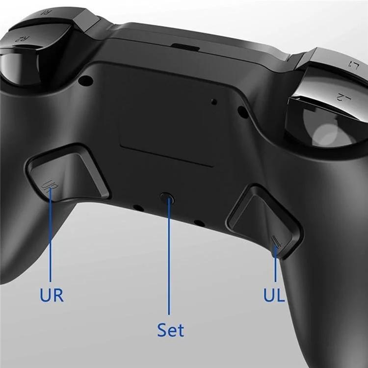 HY-3108P For PS4 / PC Bluetooth-compatible Gamepad Six-Axis Programmable Back Button Game Controller - White+Red