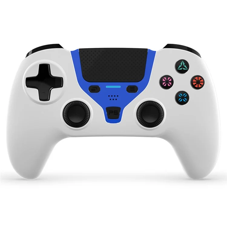 HY-3108P For PS4 / PC Bluetooth-compatible Gamepad Six-Axis Programmable Back Button Game Controller - White+Blue