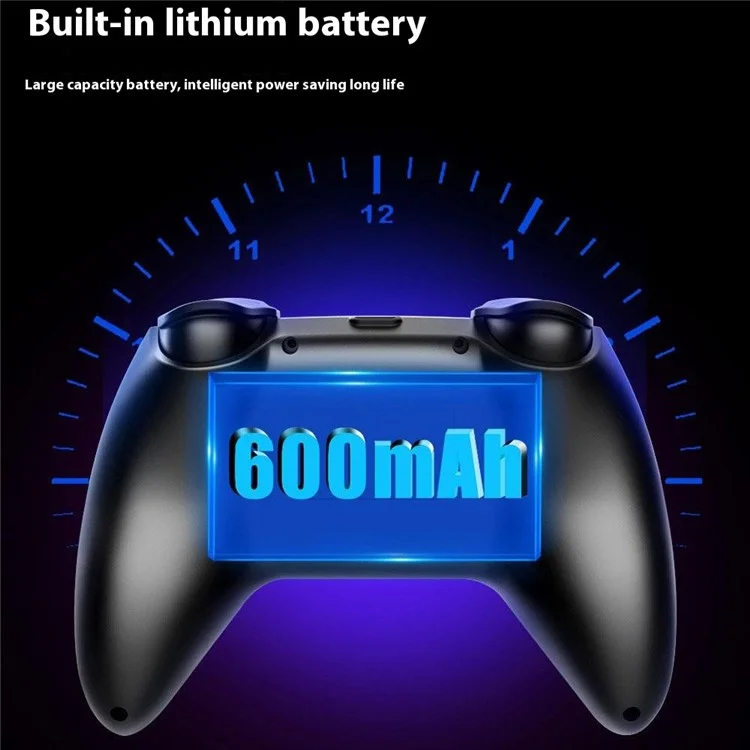 HY-3116 For PS4 / iOS / Android / PC Bluetooth-compatible Gamepad Dual Vibration Six-Axis Game Controller - Black