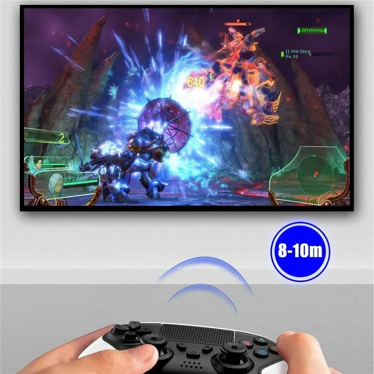 HY-3116 For PS4 / iOS / Android / PC Bluetooth-compatible Gamepad Dual Vibration Six-Axis Game Controller - Black