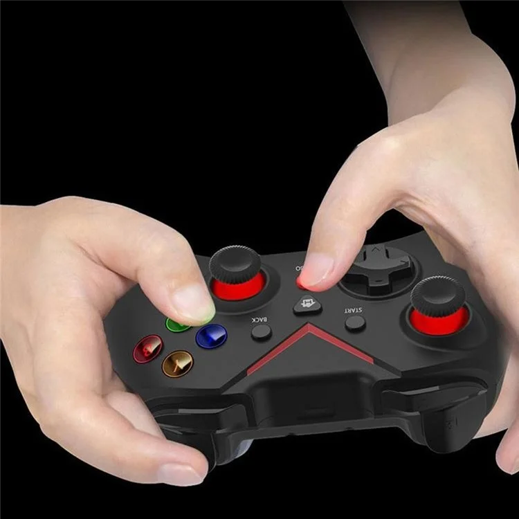 HY-4206 For Xbox / PS3 / PC 2.4G Wireless Gamepad Turbo Dual Vibration Six-Axis Game Controller - Black+Green