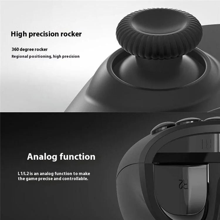 HY-4206 For Xbox / PS3 / PC 2.4G Wireless Gamepad Turbo Dual Vibration Six-Axis Game Controller - Black+Green