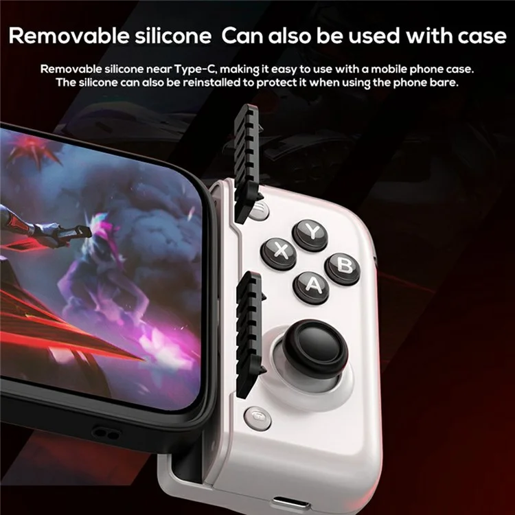 MEMO S2 Double-Sided Stretchable Bluetooth Gamepad Type-C Wired Game Controller for Android iPhone 16 / 15