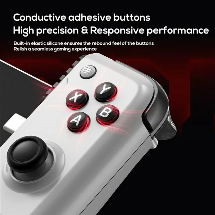 MEMO S2 Double-Sided Stretchable Bluetooth Gamepad Type-C Wired Game Controller for Android iPhone 16 / 15