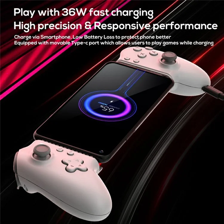 MEMO S3 Type-C Wired Game Controller Stretchable Bluetooth Gamepad for Android iPhone 16 / 15