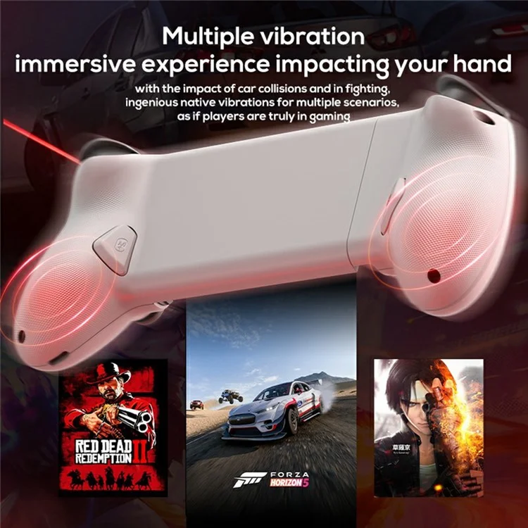 MEMO S3 Type-C Wired Game Controller Stretchable Bluetooth Gamepad for Android iPhone 16 / 15