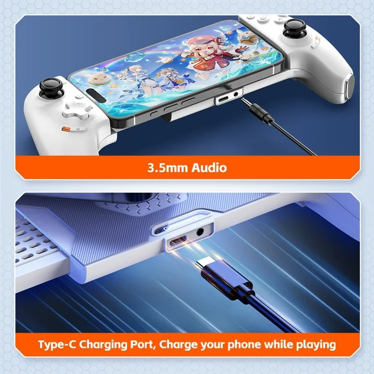 Игровой контроллер GAMWING Type-C для мобильных устройств, проводной/беспроводной с выдвижной конструкцией