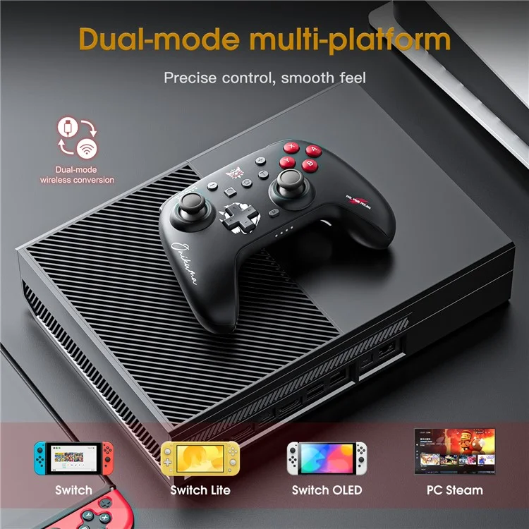 ONIKUMA C1 Switch Bluetooth-compatible / Wired Gamepad Six-Axis Gyroscope Dual Motor Game Controller - Black