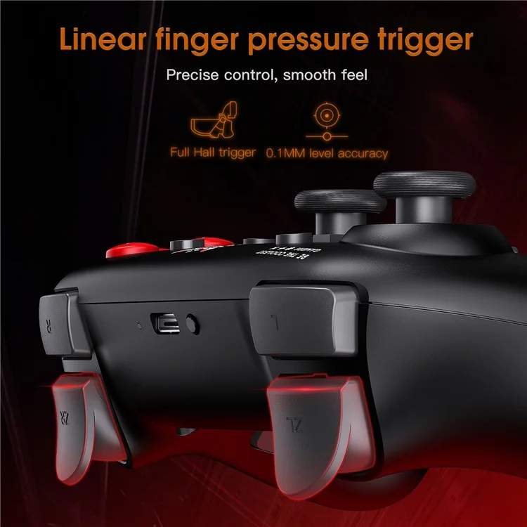 ONIKUMA C1 Switch Bluetooth-compatible / Wired Gamepad Six-Axis Gyroscope Dual Motor Game Controller - Black
