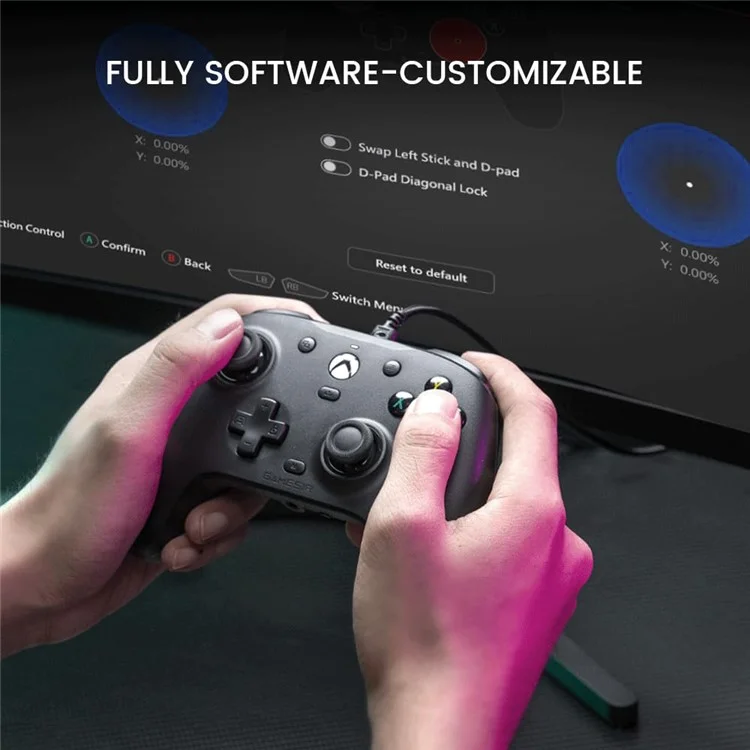 GAMESIR G7HE para Xbox One / Series X / S Controlador con cable Cubierta magnética Joysticks Hall Gamepad - Blanco