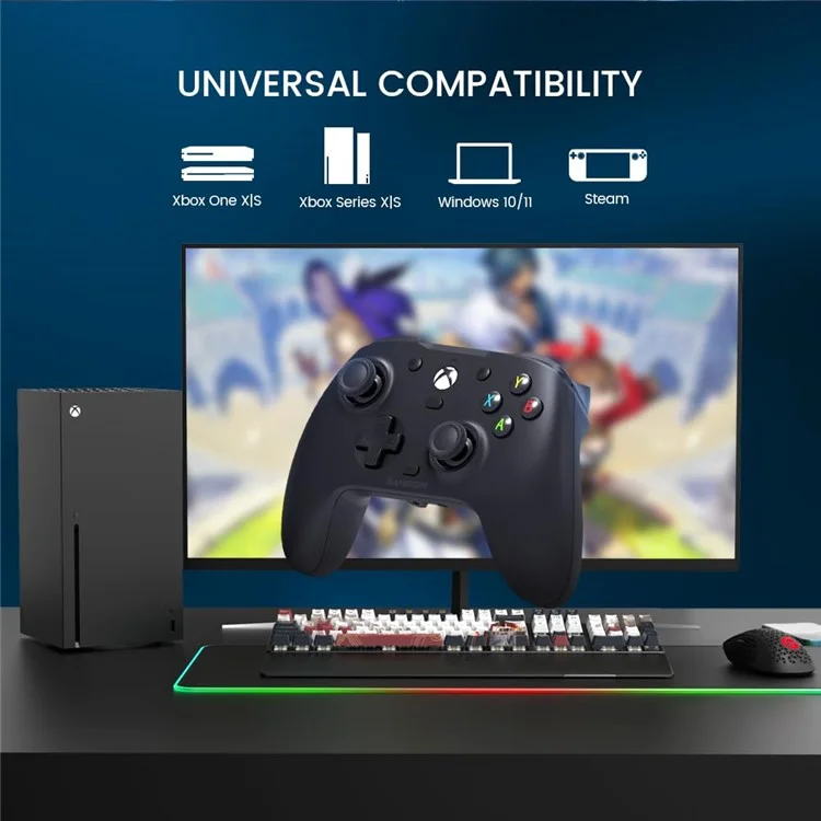 GAMESIR G7HE para Xbox One / Series X / S Controlador con cable Cubierta magnética Joysticks Hall Gamepad - Blanco