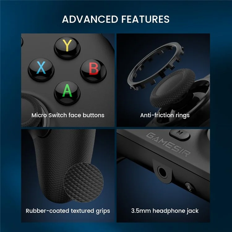 GAMESIR G7HE para Xbox One / Series X / S Controlador con cable Cubierta magnética Joysticks Hall Gamepad - Blanco