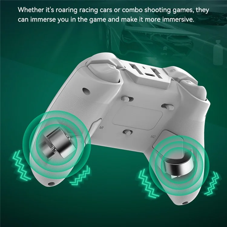 Controlador de juego inalámbrico Z03 Dual Joystick Bluetooth 5.3 - Blanco