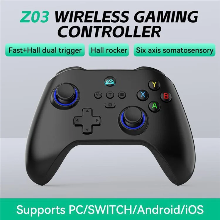 Z03 Dual Joystick Wireless Game Controller Bluetooth-compatible 5.3 Gamepad - Black